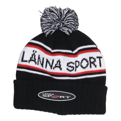 Bobble hat (Black, White, Red) from Länna Sport Acrylic