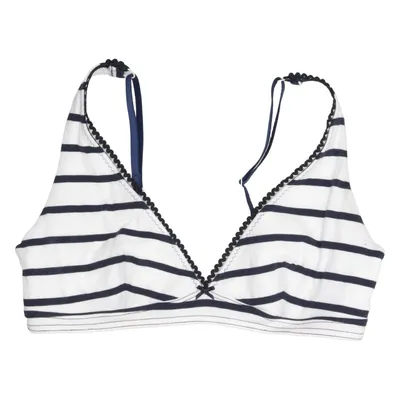 Bralette (Hvid, Blå) fra Petit Bateau Bomuld, Elastan
