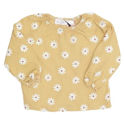 Blus (Gul) från Zara Bomull, Elastan, Polyester