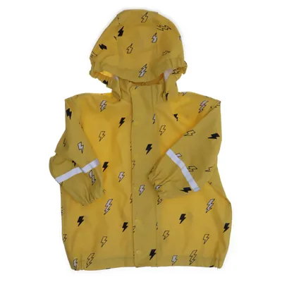 Rain jacket (Yellow, Black, White) from Lindex Kids Polyurethane