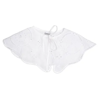 Shirt collar (White) from Ganni Organic cotton