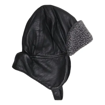 Pilotenmuts (Zwart, Grijs) Leer, Polyester