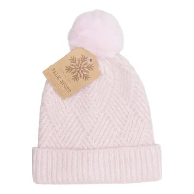 Pompon muts (Roze) van Falk Sport Acryl, Elastaan, Polyamide