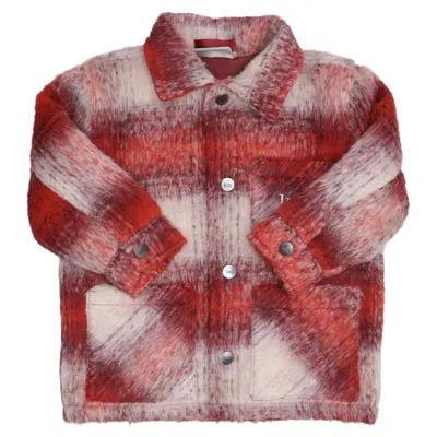 Surchemise (Rouge, Beige) de KITH Polyester, Laine