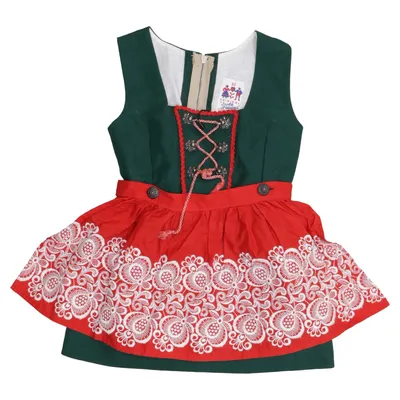 Dirndl (Groen, Rood, Wit) van Isola Polyester, Viscose