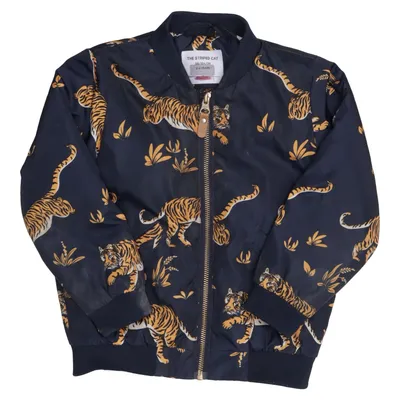 Bomber jacket (Black, Yellow) from The Striped Cat Polyester