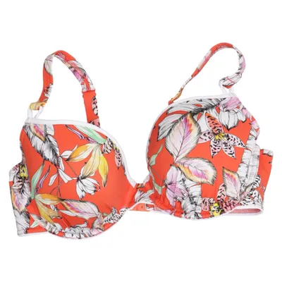 Bikini top (Rood, Meerkleurig) van Freya Elastaan, Polyamide