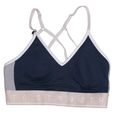 Sports bra (Blue, Beige) from H&M Sport Elastane, Polyamide, Polyester