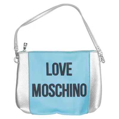 Shoulder-bag (Blue, Silver) from Love Moschino
