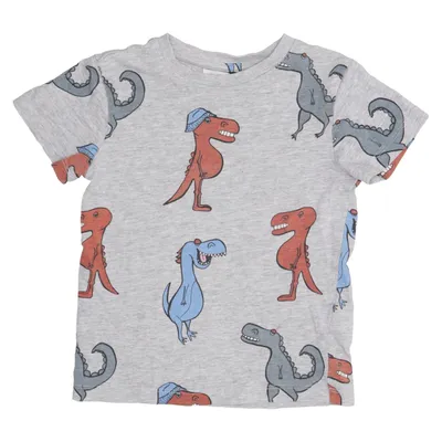 T-shirt (Gray, Multicolored) from Minimarket Cotton, Viscose