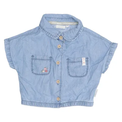 Denim blouse (Blauw) van Little Dutch Katoen