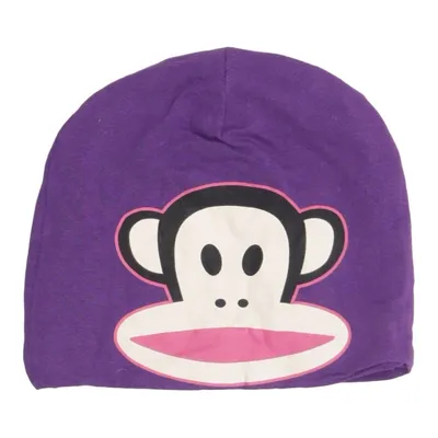 Beaniemössa (Lila, Flerfärgad) från Lindex x Paul Frank Bomull, Elastan