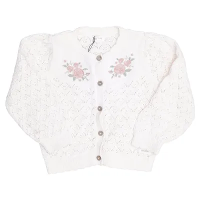 Cardigan (Wit, Roze) van Newbie by KappAhl Organisch katoen