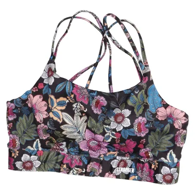 Sports bra (Black, Multicolored) from Stronger Elastane, Recycled polyester