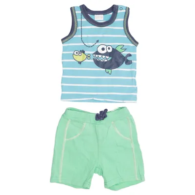 Ensemble (Bleu, Vert, Multicolore) de Baby by Lindex Coton