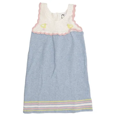 Jurk (Blauw, Wit, Meerkleurig) van Baby Boden Kasjmier, Katoen, Polyamide, Viscose, Wol