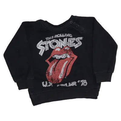 Collegetröja (Svart) från The Rolling Stones Bomull, Polyester