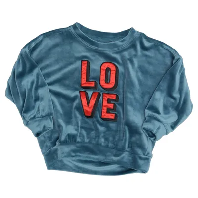 Sweatshirt (Bleu, Rouge) de Mini Gina Tricot Élasthane, Polyester