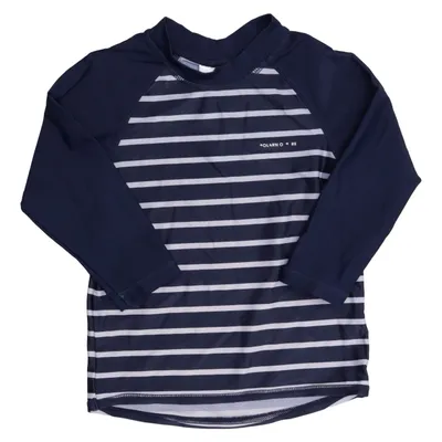Swim shirt (Blue, White) from Polarn O. Pyret Elastane, Polyamide