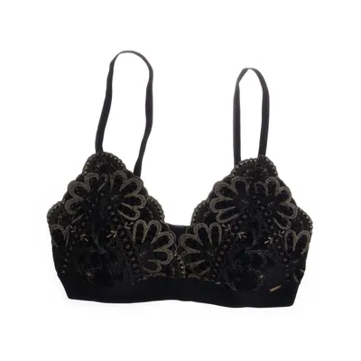 Bralette (Zwart, Goud) van Ella M Lindex Elastaan, Polyester
