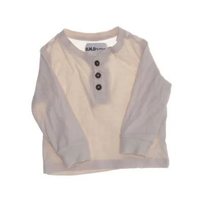 Henley shirt (Beige) van D.M.D by Denim Day Katoen