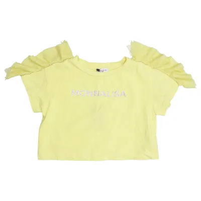 Top (Yellow) from Monnalisa Cotton, Elastane, Polyamide
