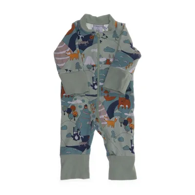 Rompers (Green) from Polarn O. Pyret Organic cotton, Elastane