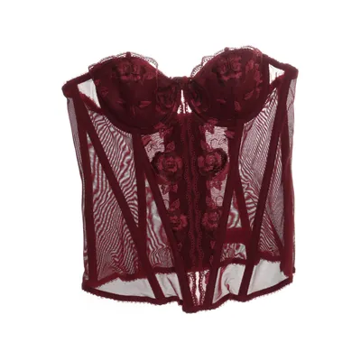 Bustier (Rouge) de Reger Élasthane, Polyamide, Polyester