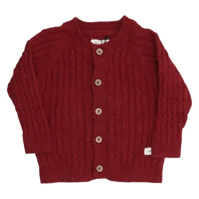 Cardigan (Red) from Newbie by KappAhl Cotton, Wool