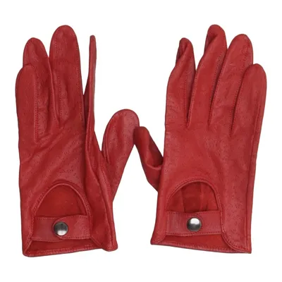 Leren handschoenen (Rood) Leer