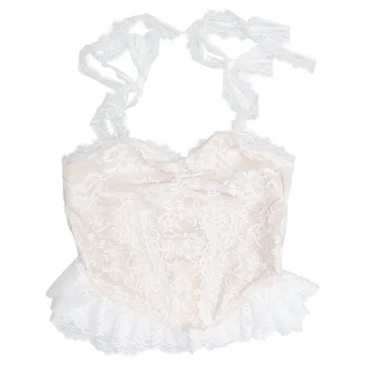 Bustier (Vit, Beige) från Shein Elastan, Polyamid