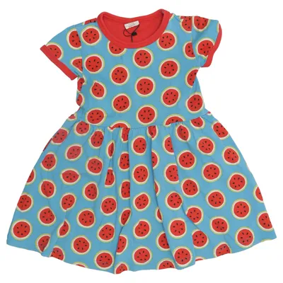 Dress (Blue, Red, Multicolored) from Maxomorra Cotton, Elastane