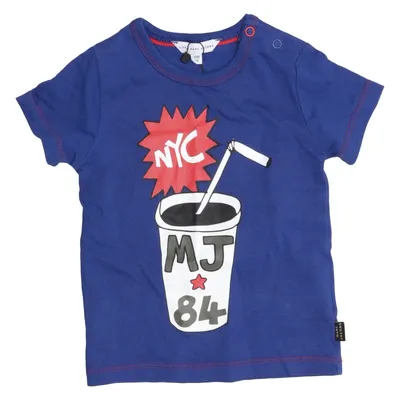 T-shirt (Blue, Multicolored) from Little Marc Jacobs Cotton