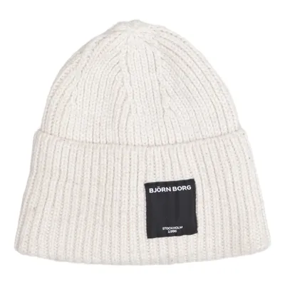 Beanie (Beige) van Björn Borg Acryl, Katoen, Gerecycled polyester