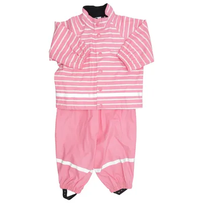 Regnställ (Rosa, Vit) från Polarn O. Pyret Polyester, Polyuretan