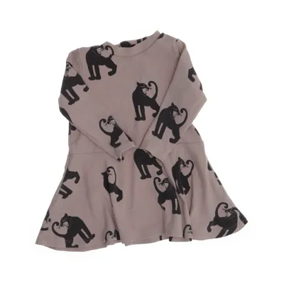 Kjole (Beige, Sort) fra Mini Rodini Bomuld, Elastan