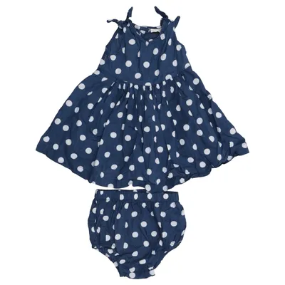 Robe (Bleu, Blanc) de Baby by Lindex Coton
