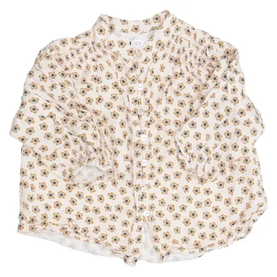 Bluse (Beige, Flerfarvet) fra Zara Viscose
