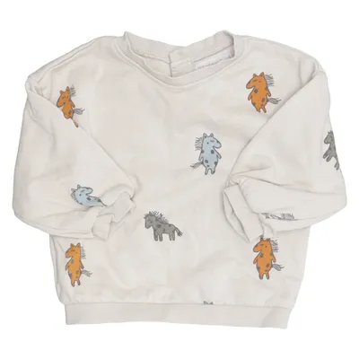Sweatshirt (Beige, Multicolore) de Mini Market Coton, Polyester