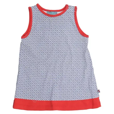 Kleid (Blau, Weiß, Rot) von Froy & Dind Elasthan, Bio-Baumwolle