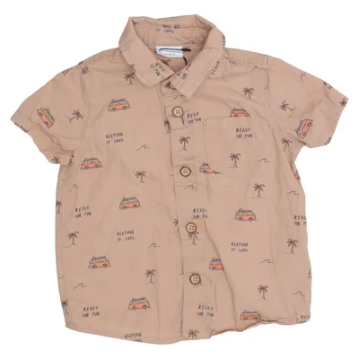 Short sleeve shirt (Beige, Multicolored) from Fred & Flo Cotton