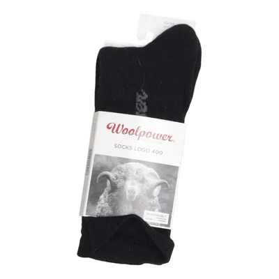 Strømper (Socks Logo 400) fra Woolpower Elastan, Merinould, Polyamid