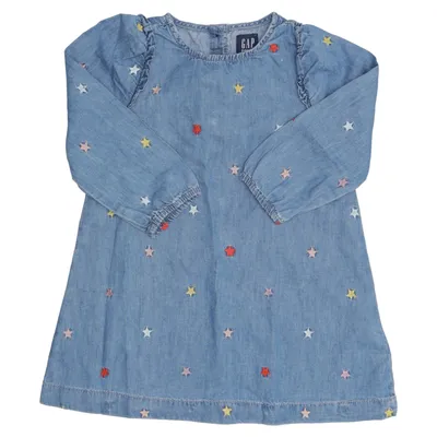 Denim dress (Blue, Multicolored) from Gap Denim Cotton, Polyester