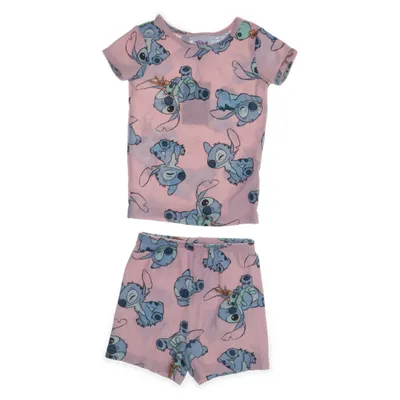 Pyjamas (Rosa, Flerfärgad) från Disney Stitch Bomull