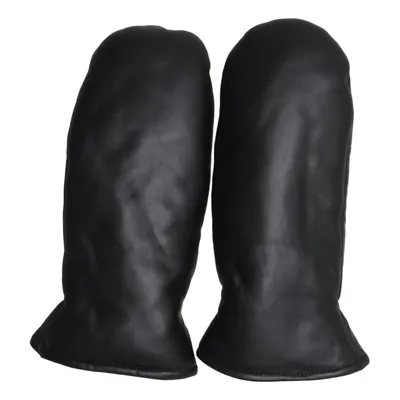 Leather mittens (Black) from Leveté Room Leather, Polyester