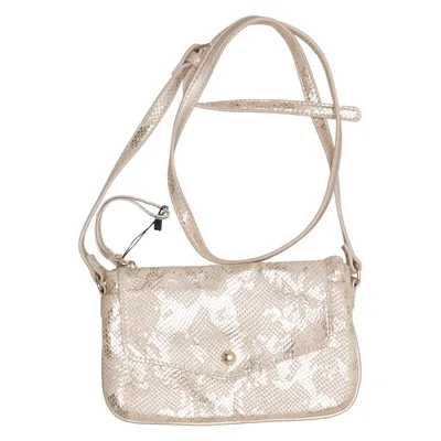 Shoulder-bag (Beige, Gold) from Bréal Polyurethane, Recycled polyester
