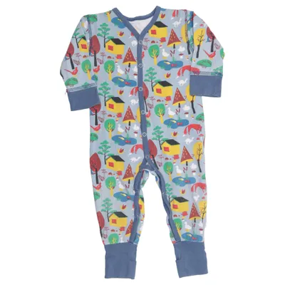 Rompertjes (Blauw, Meerkleurig) van Snoozy Katoen, Elastaan