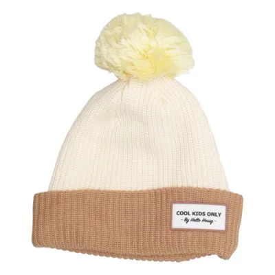 Bonnet à pompon (Beige, Marron, Jaune) de Hello Hossy Coton biologique, Polyester