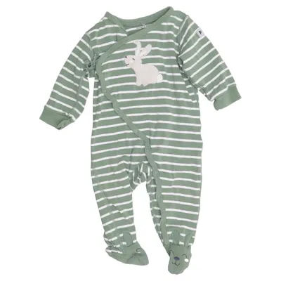 Rompers (Green, White) from Polarn O. Pyret Organic cotton