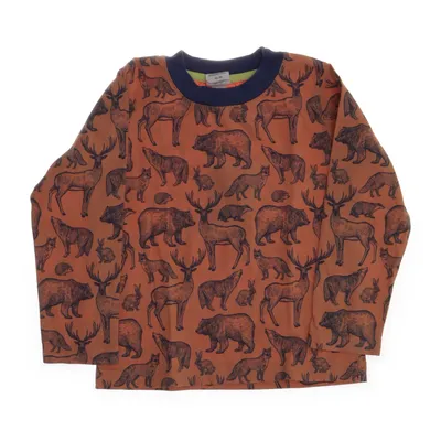 Långärmad t-shirt (Brun, Flerfärgad) från Alana Bomull